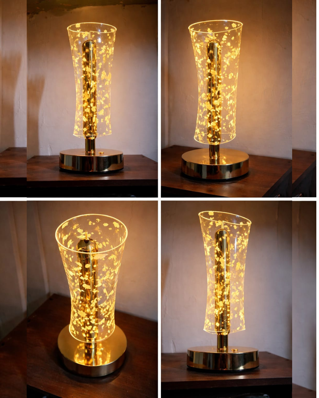 Golden Crystal Glow Table Lamp