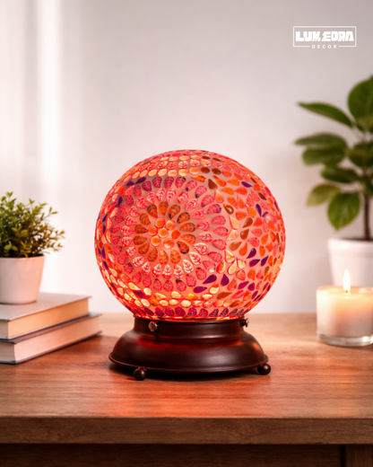 Mosaic Glow Sphere Table Lamp