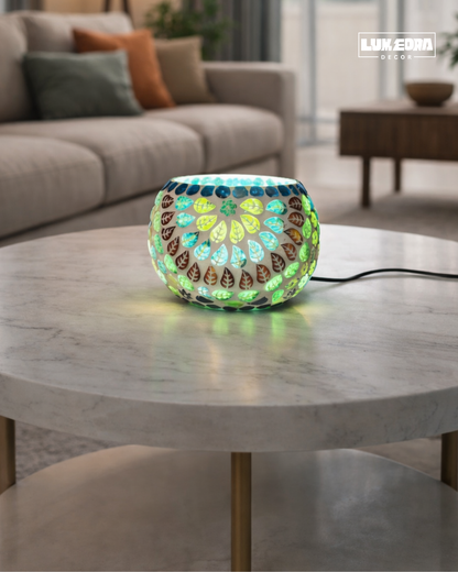 LeafGlow Mosaic Table Lamp