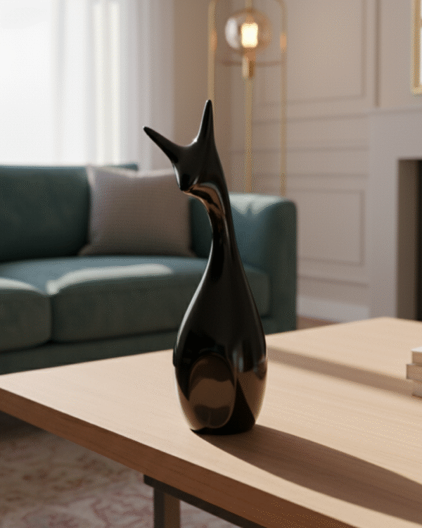 Sculpted Black Vase