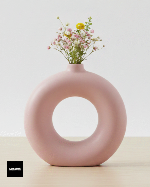 Blush Ring Ceramic Vase